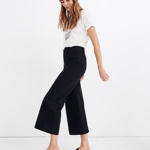 Madewell Emmett Wide Leg crop black sz 25 GUC
